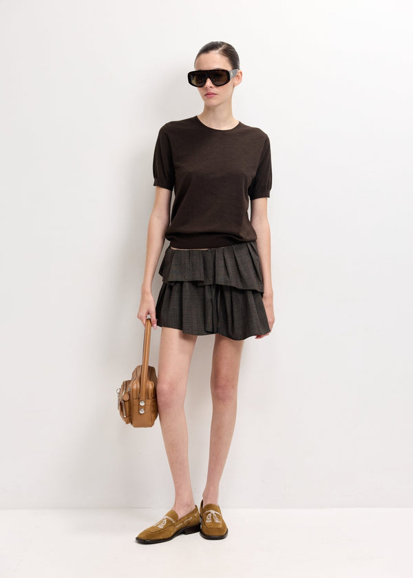 ACNE STUDIOS | Short Pleated Wool Skirt | Skirts