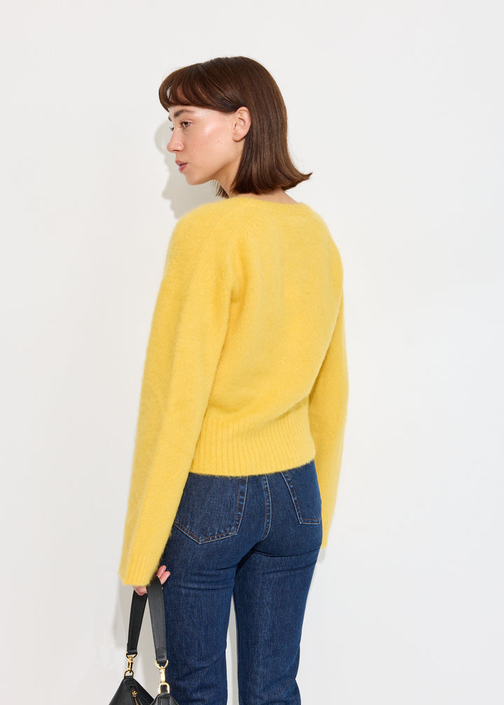 Brushed Alpaca V-Neck