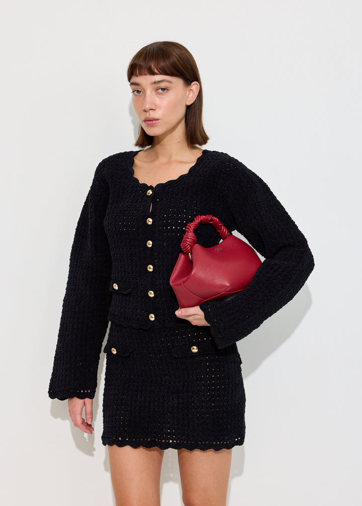 Chenille Crochet Cardigan