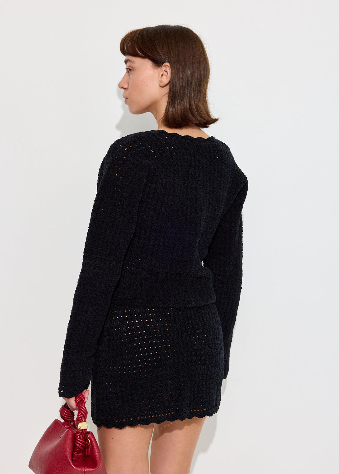 Chenille Crochet Cardigan