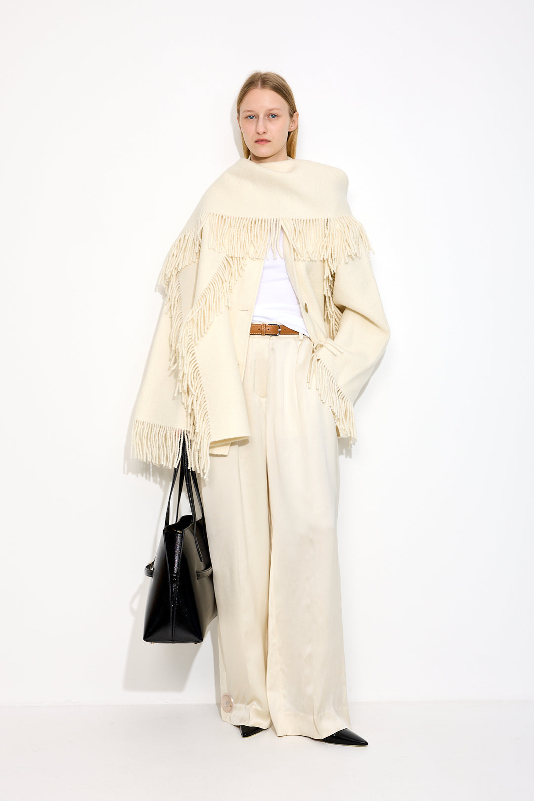 Fringed scarf jacket