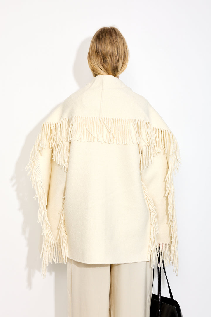 Fringed scarf jacket
