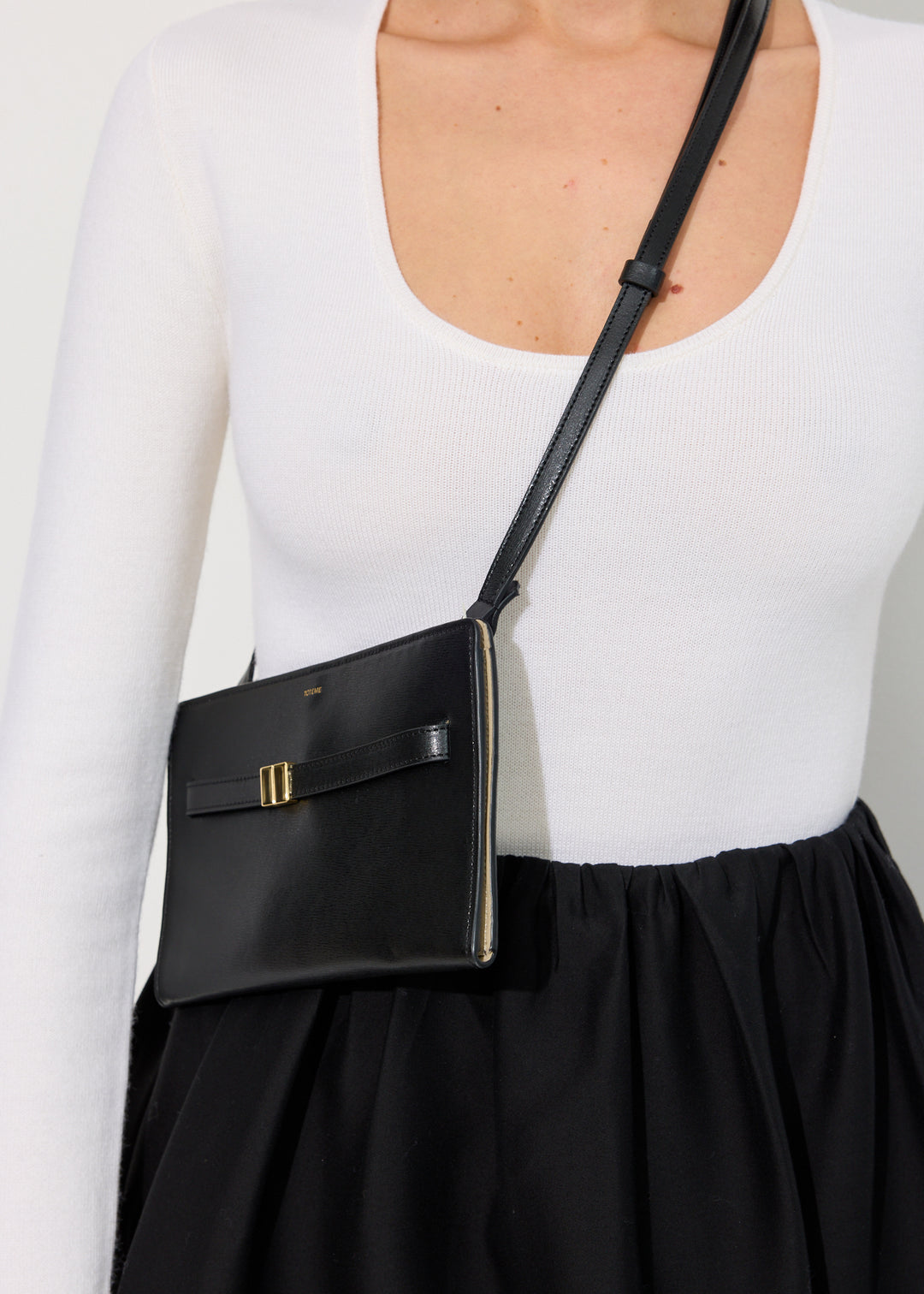 Belted Leather Crossbody