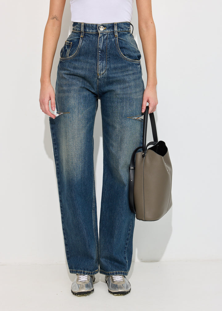 Cut-Out Jeans
