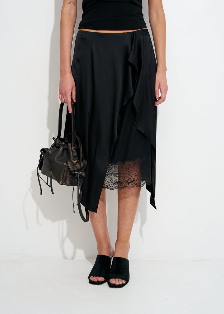 Layered Satin Skirt