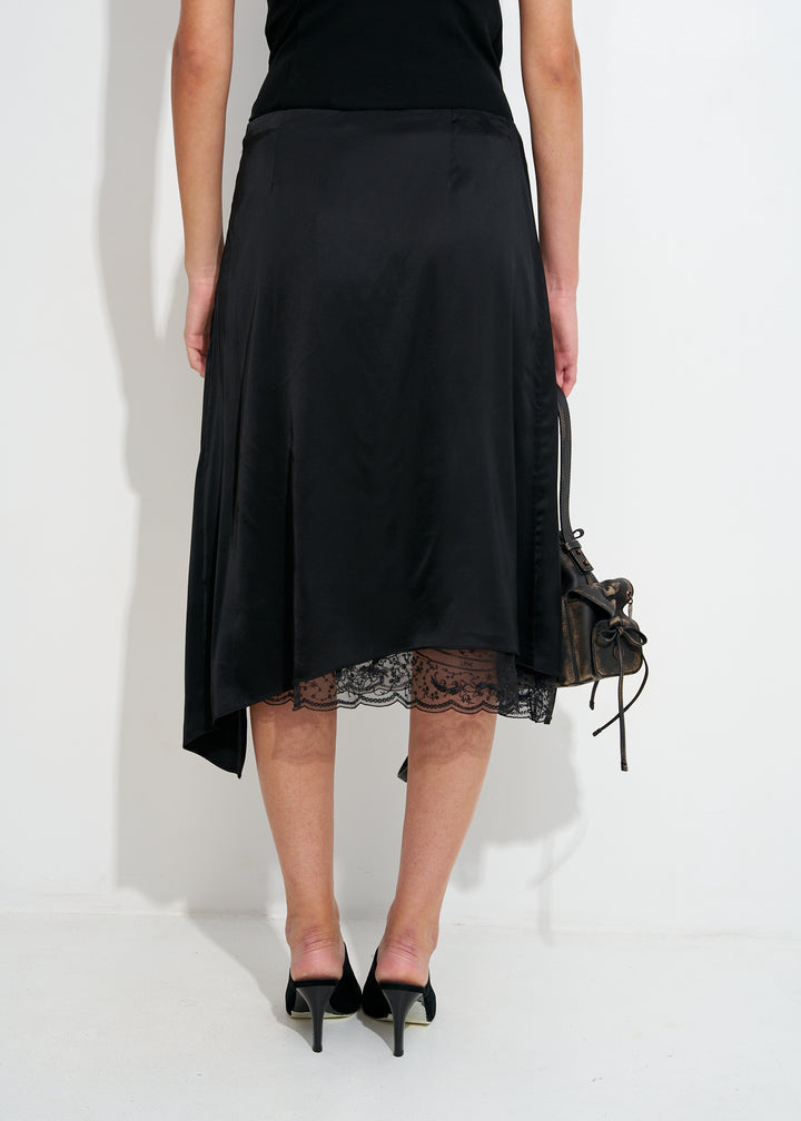 Layered Satin Skirt