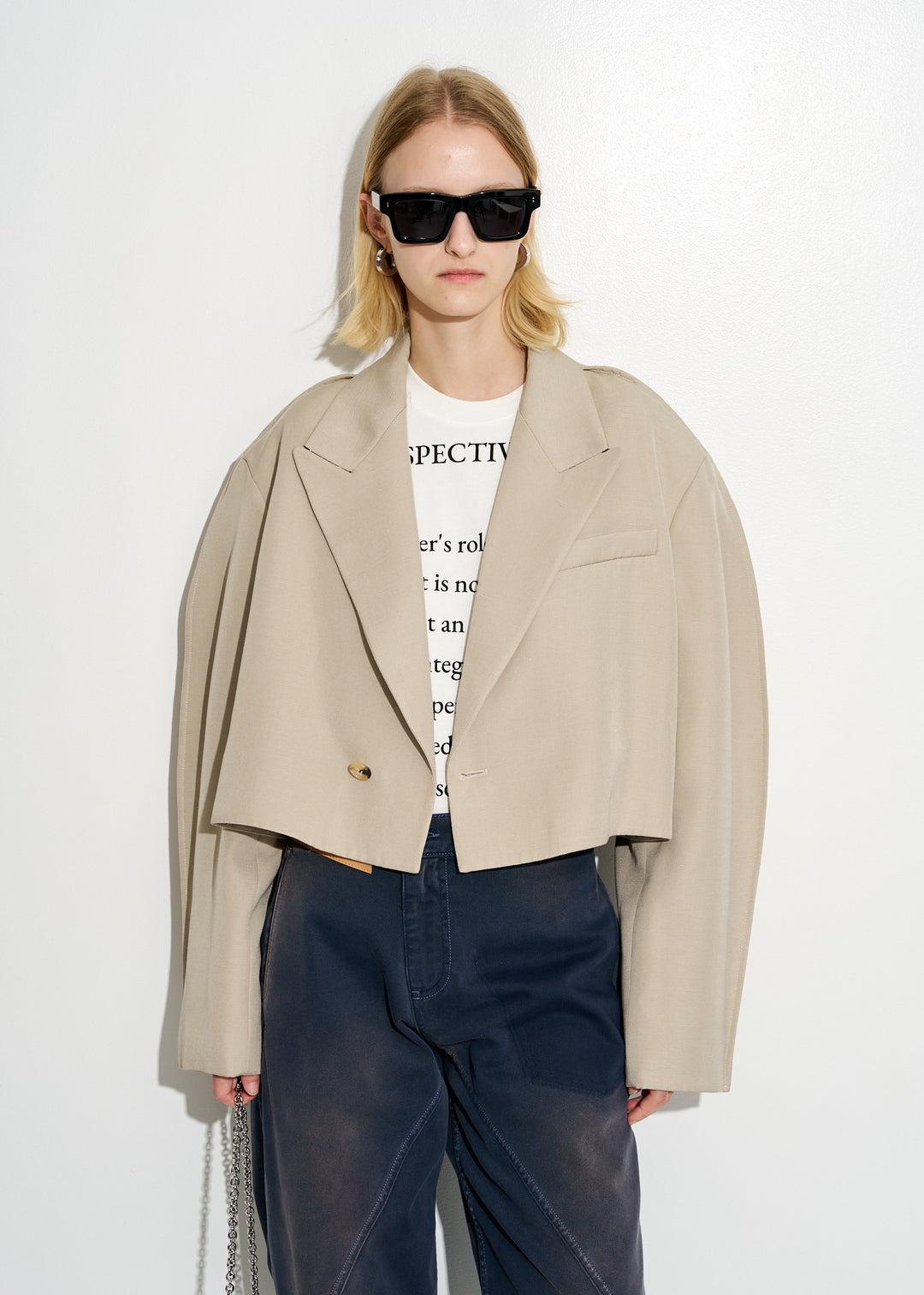 CROPPED ROUNDED JACKET
