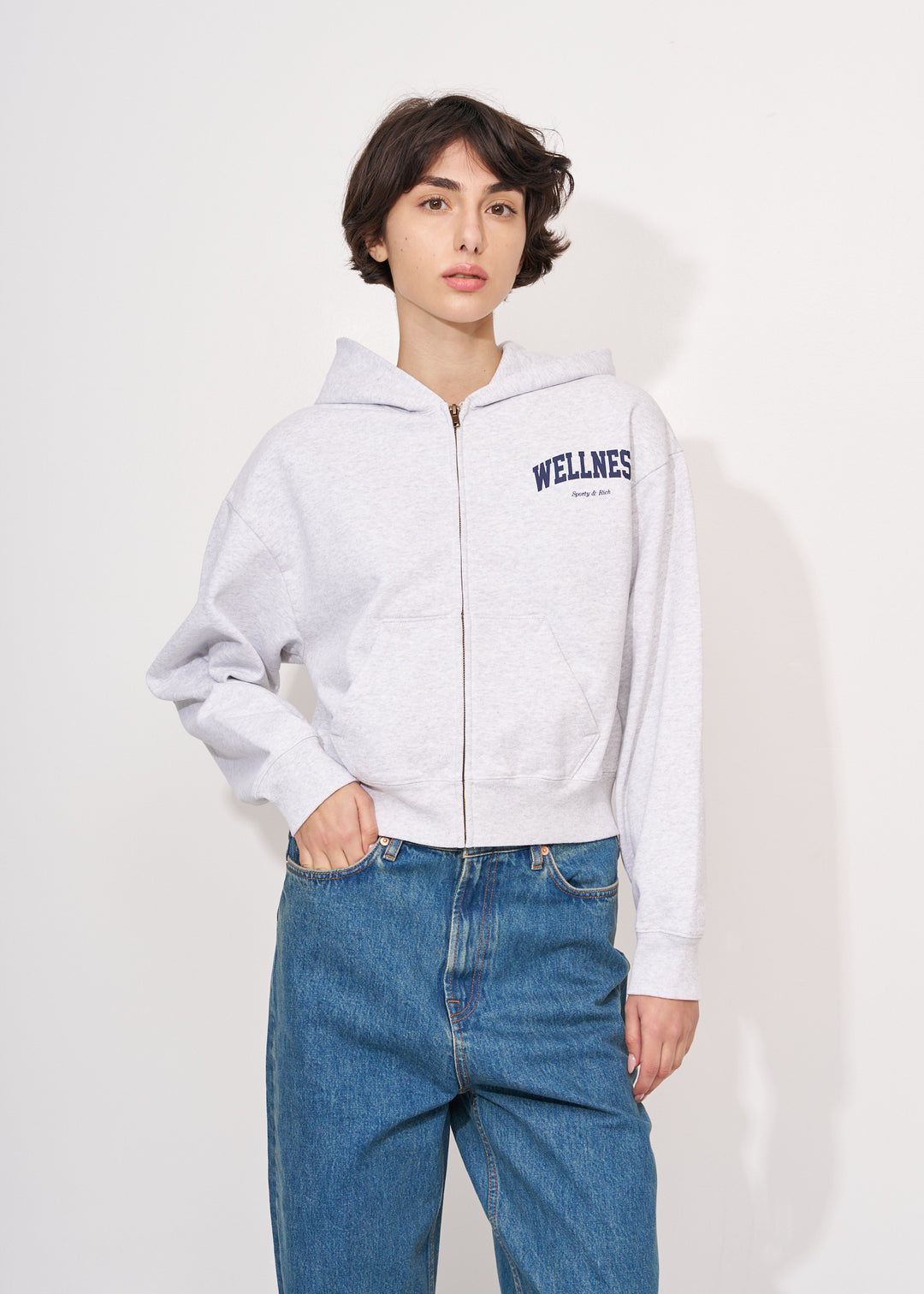 Wellness Ivy Cropped Zip Hoodie