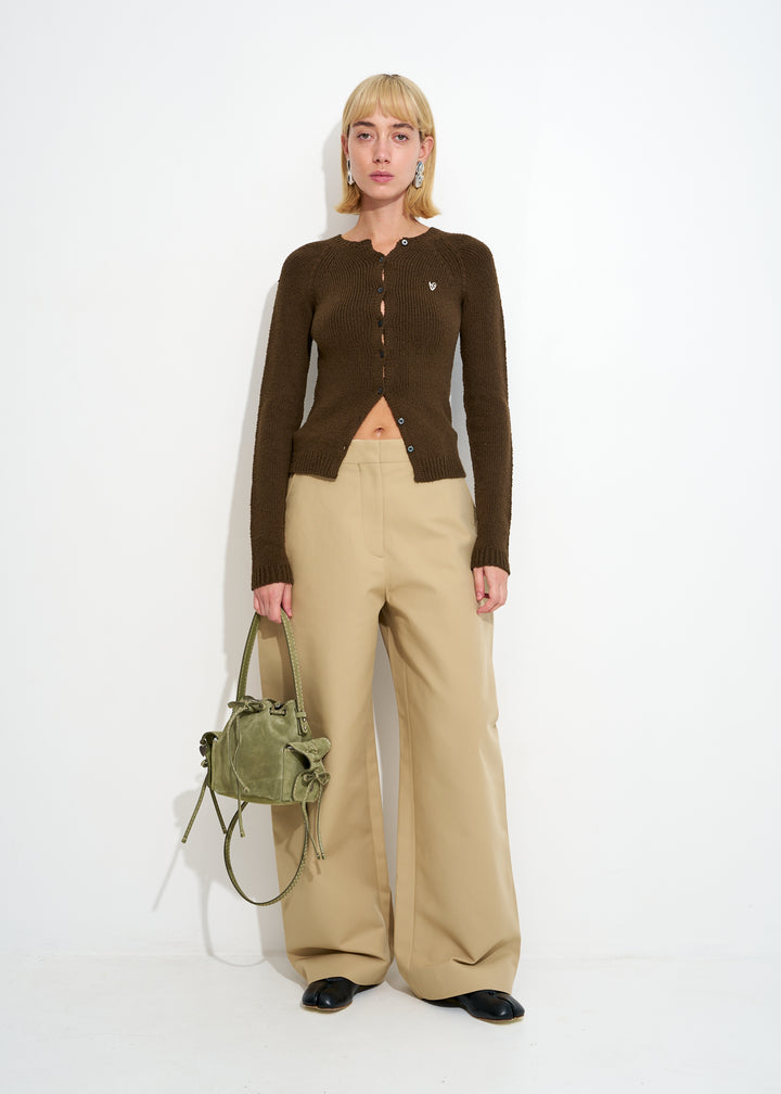 Tailored satin trousers