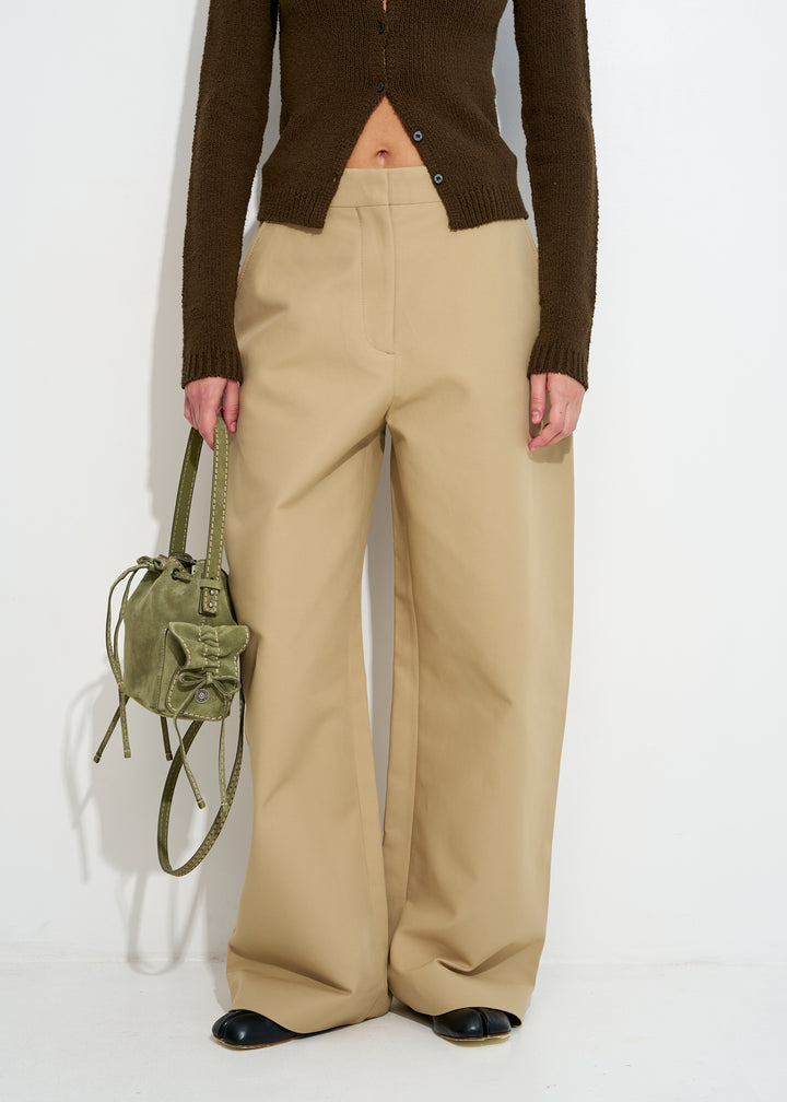 Tailored satin trousers