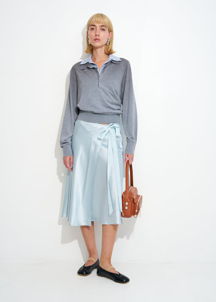 Silk wrap skirt