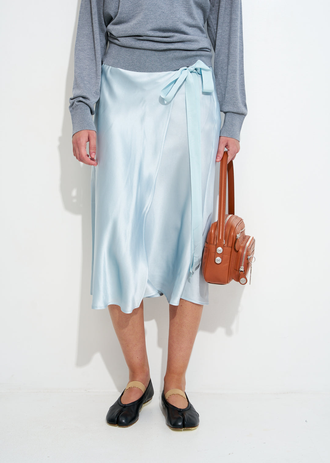 Silk wrap skirt