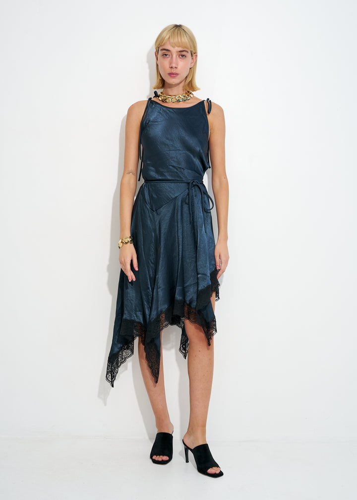 Satin lace dress