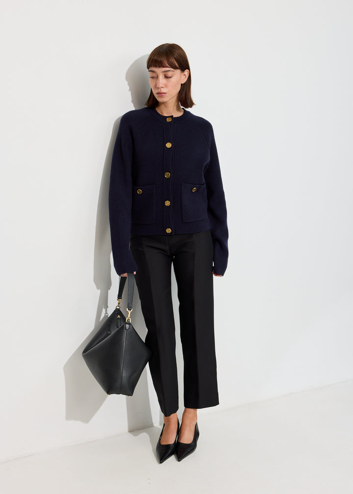 Hammered Button Cardigan