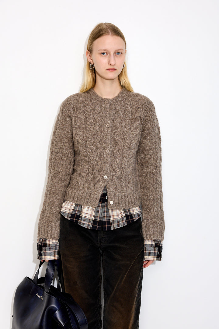 Fitted layered cardigan