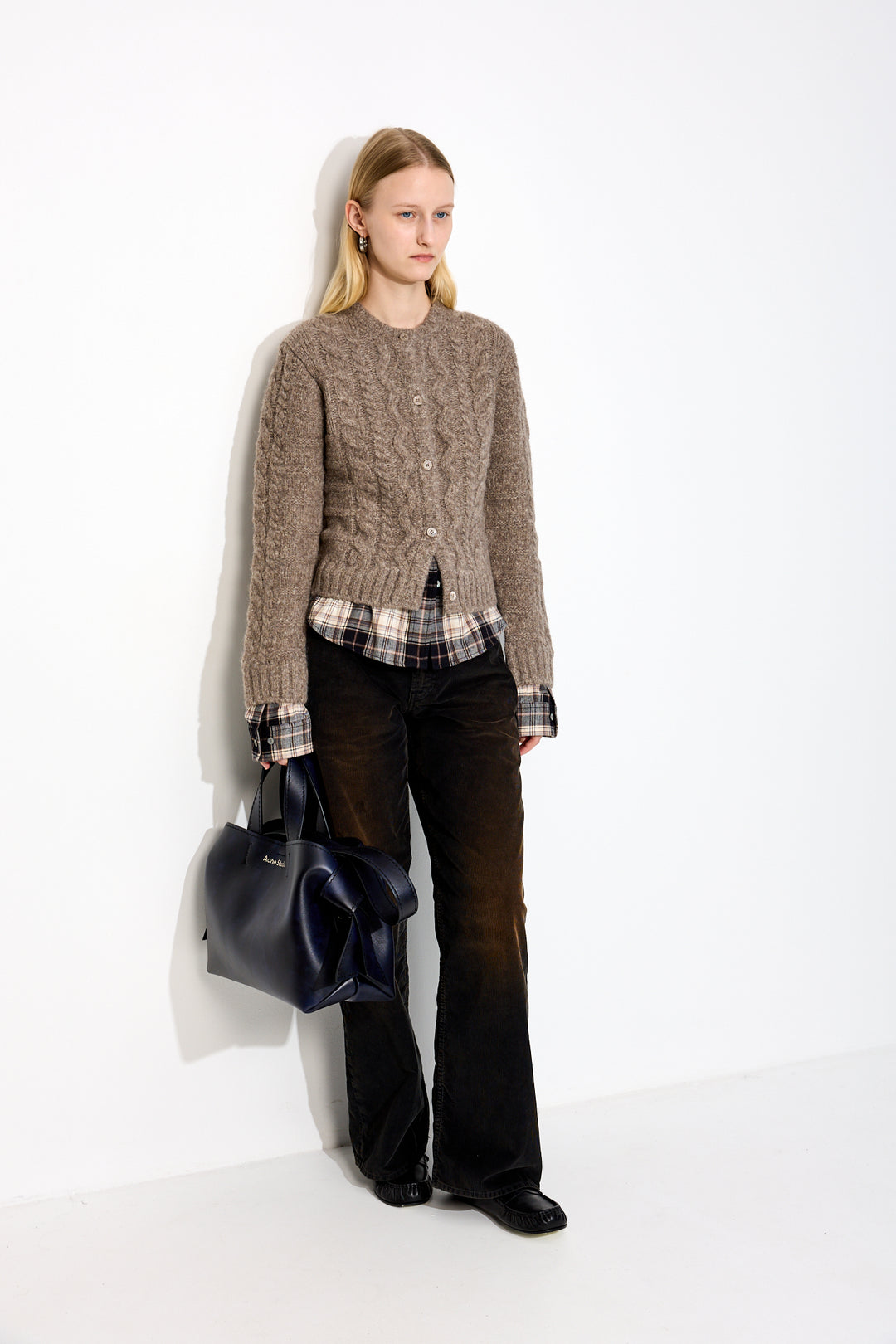 Fitted layered cardigan