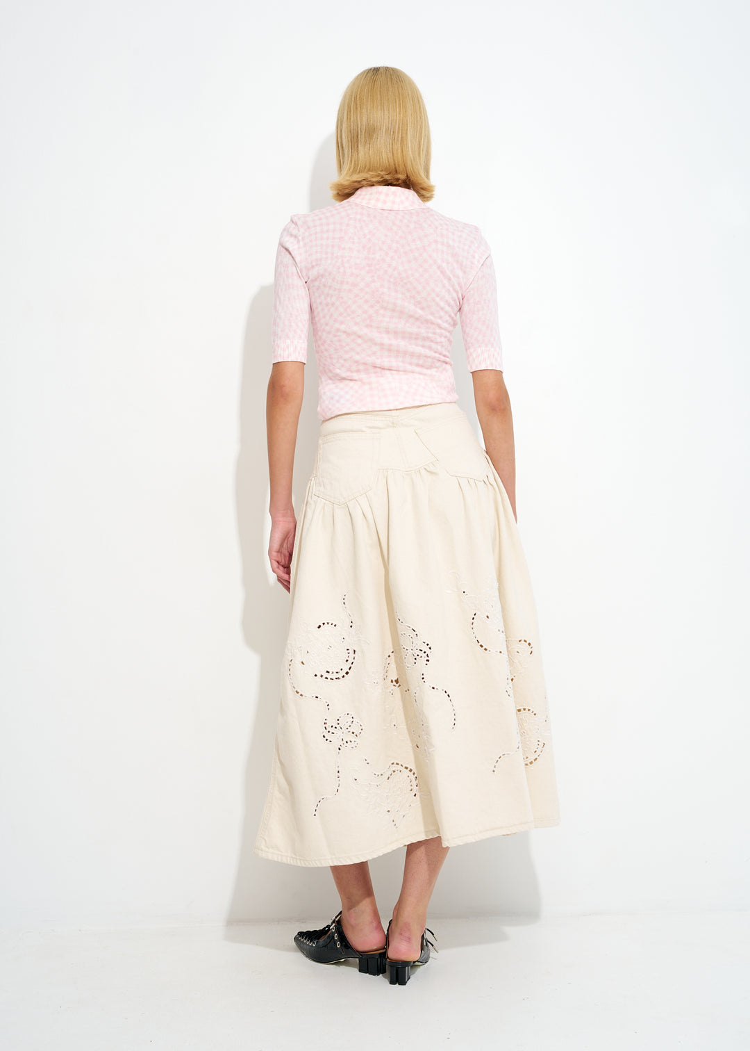 Sheer Cotton Printed Polo