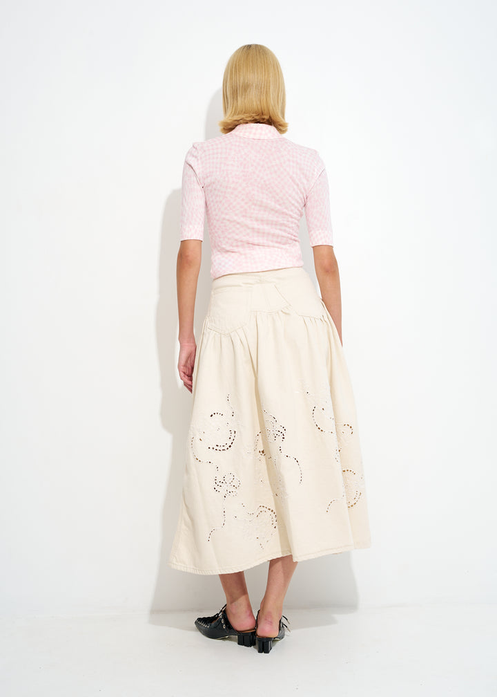 Sheer Cotton Printed Polo