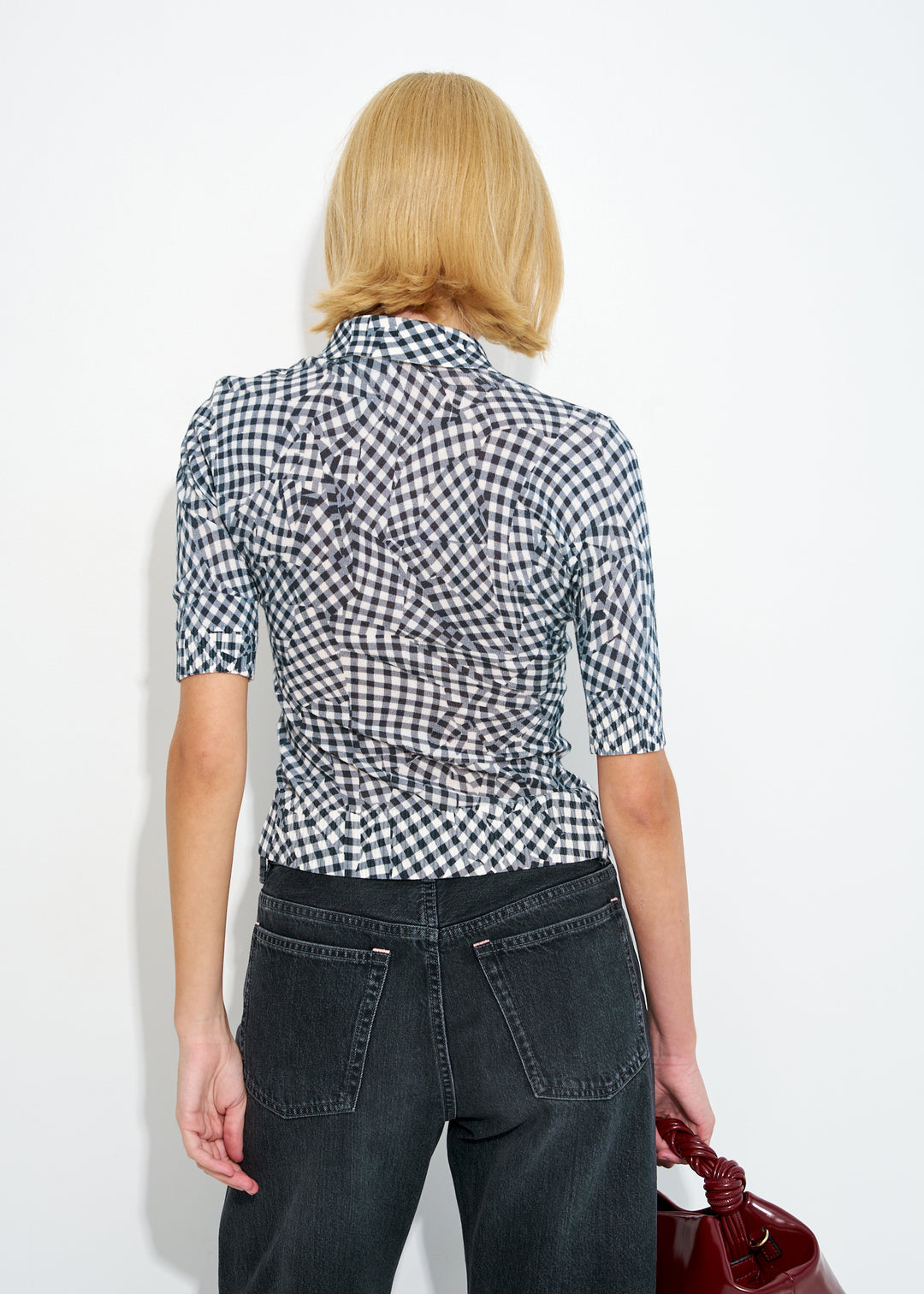 Sheer Cotton Printed Polo
