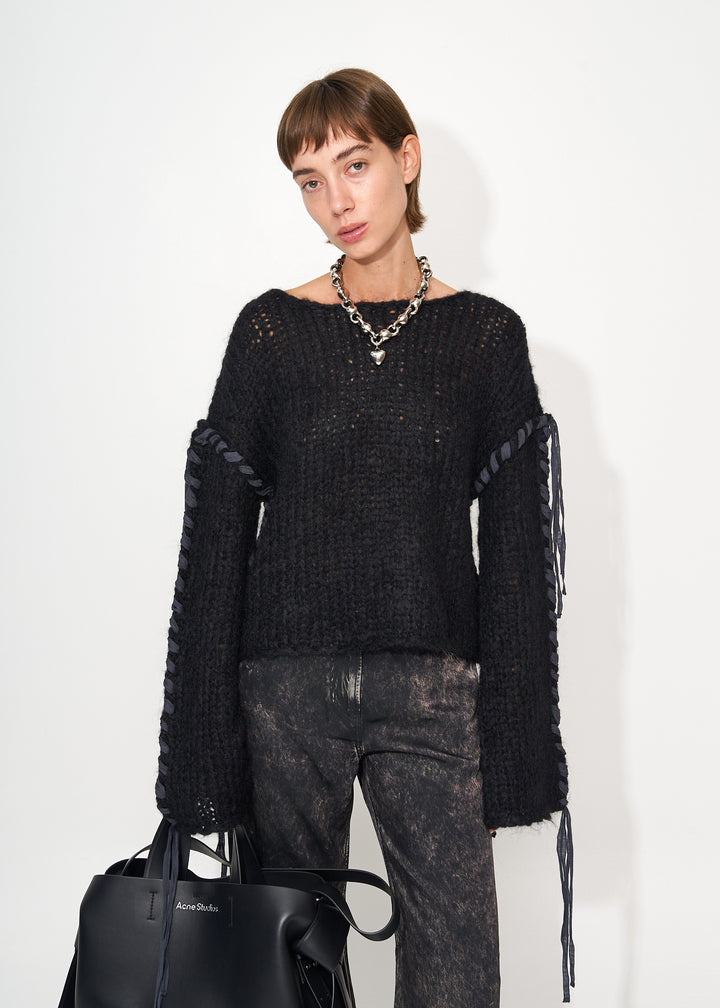 Lacing knit jumper