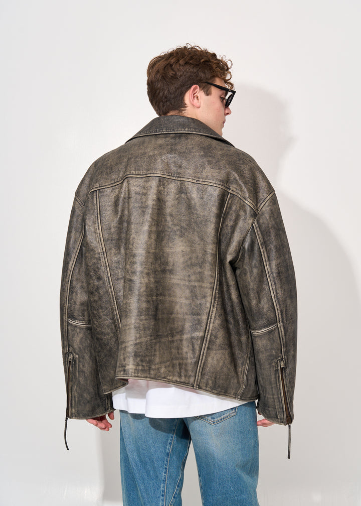 Biker leather jacket