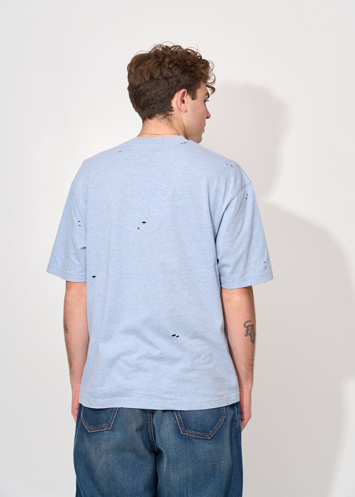 Button logo distressed T