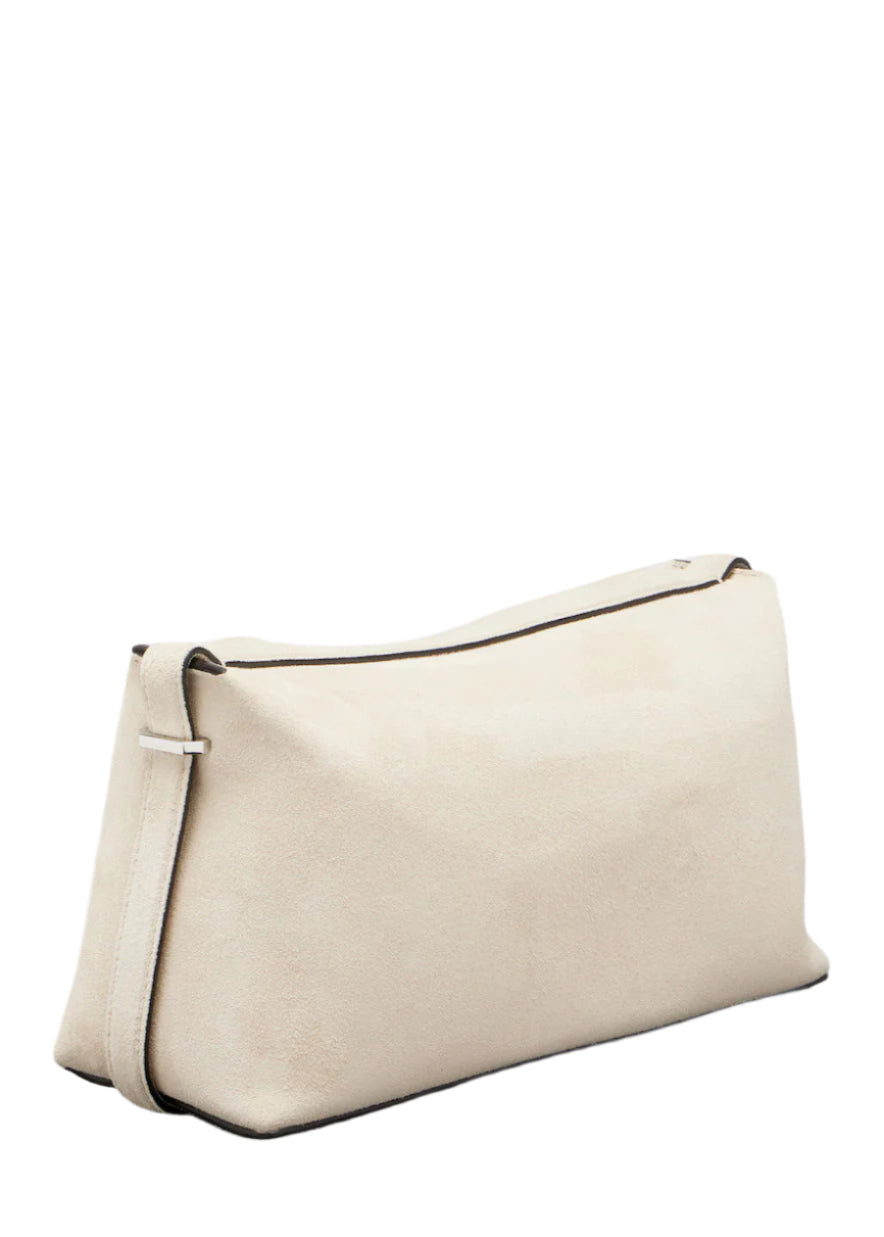 Belted Suede Clutch