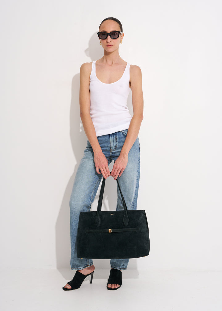 Suede lounge tote