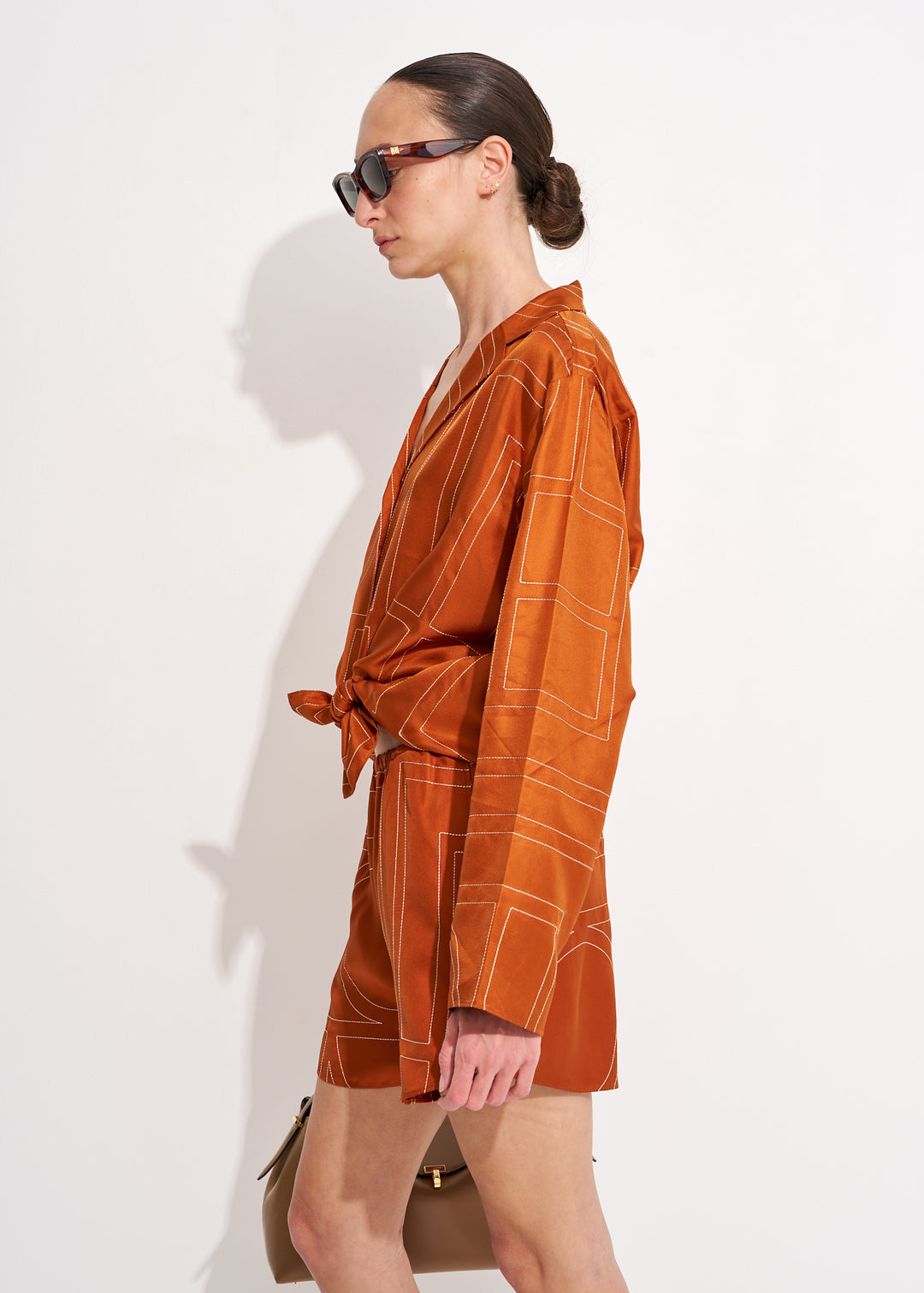 Monogram Silk Pj Shorts