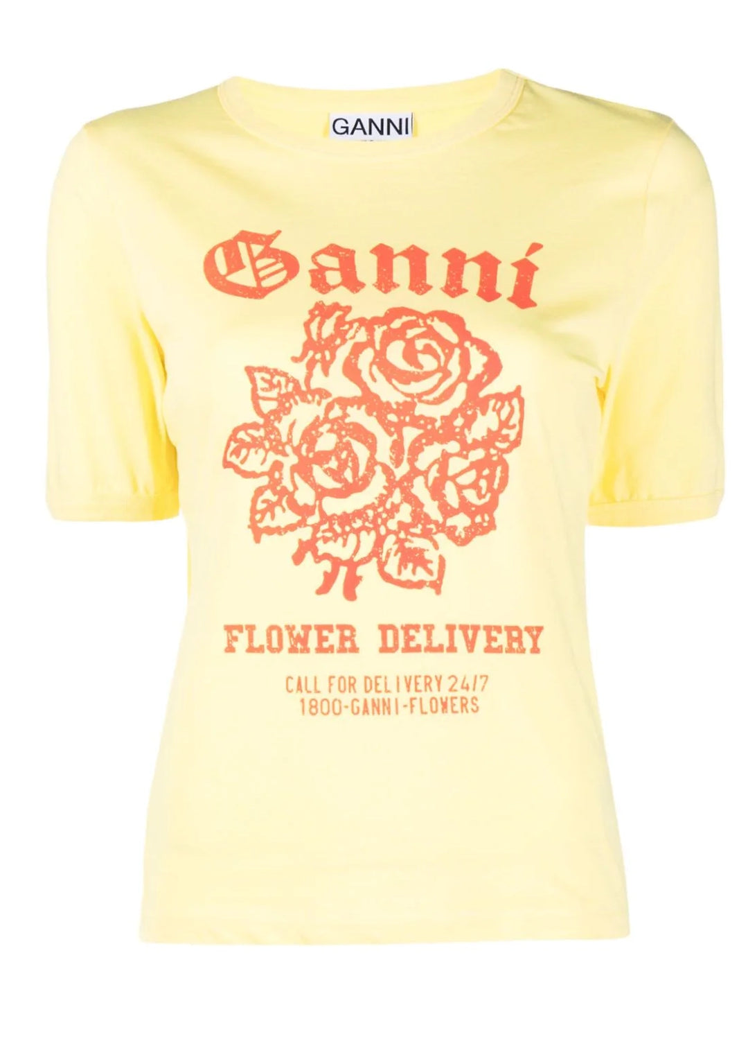 Light Cotton Jersey Flower Fitted T