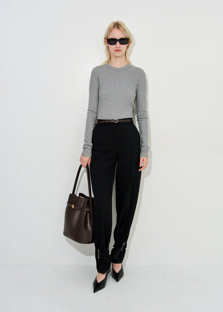 Buckled slouch trousers