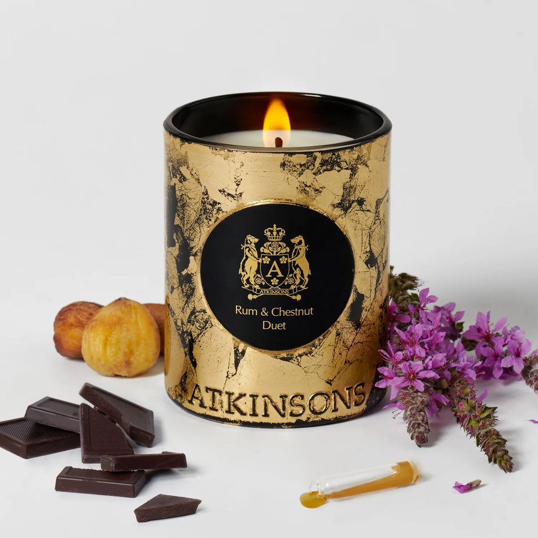 A RUM AND CHESTNUT DUET  200 GR CANDLE