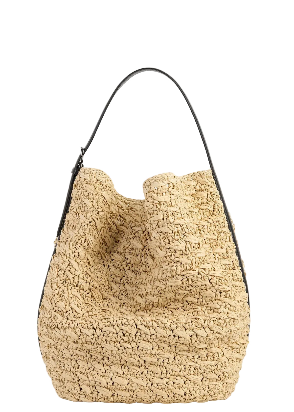 Belted Paper Raffia Tote