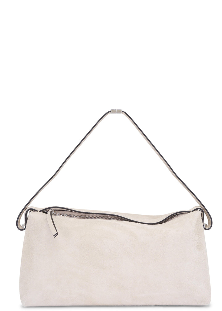 Belted Suede Clutch