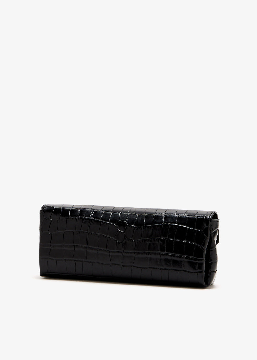 Soft croco-embossed T-Clutch
