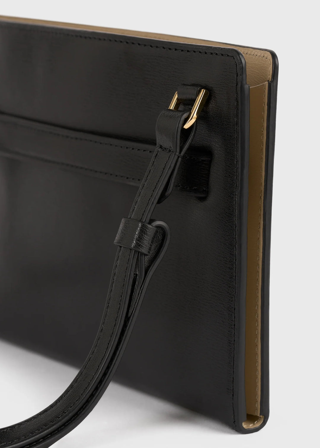 Belted leather crossbody