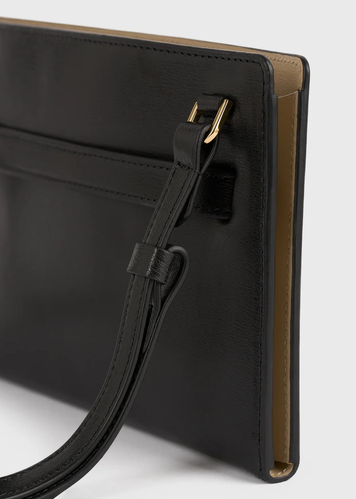 Belted leather crossbody