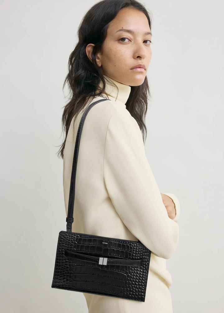 Belted leather crossbody