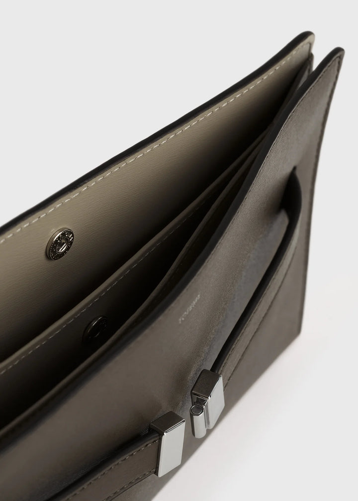 Belted leather crossbody