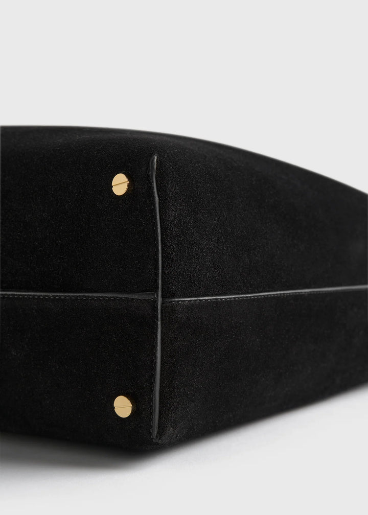 Bevel suede bag
