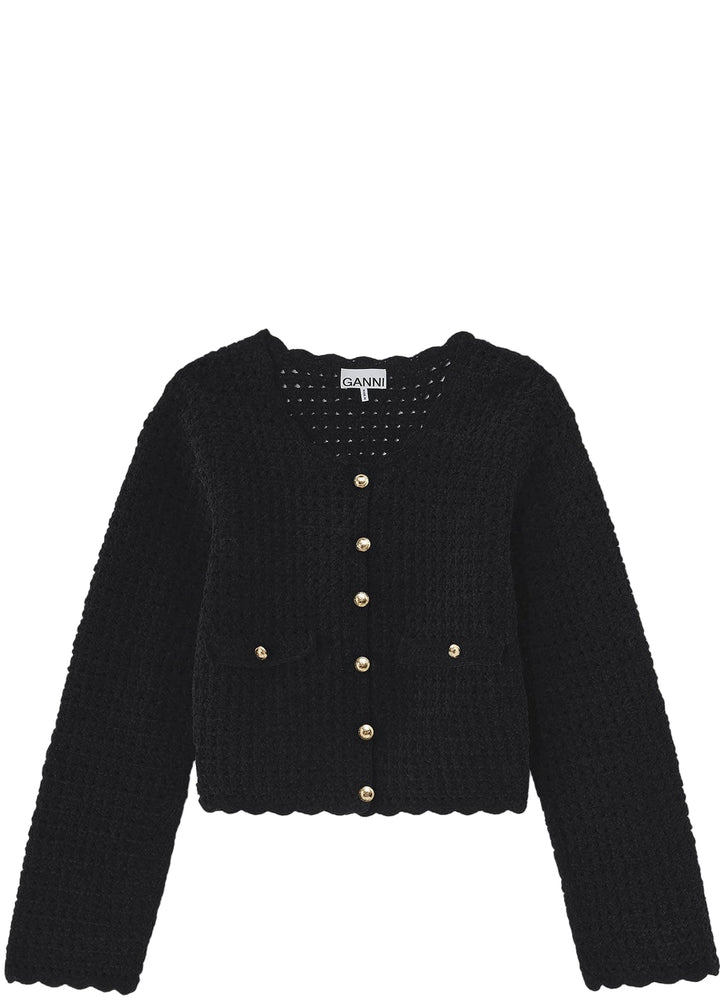 Chenille Crochet Cardigan