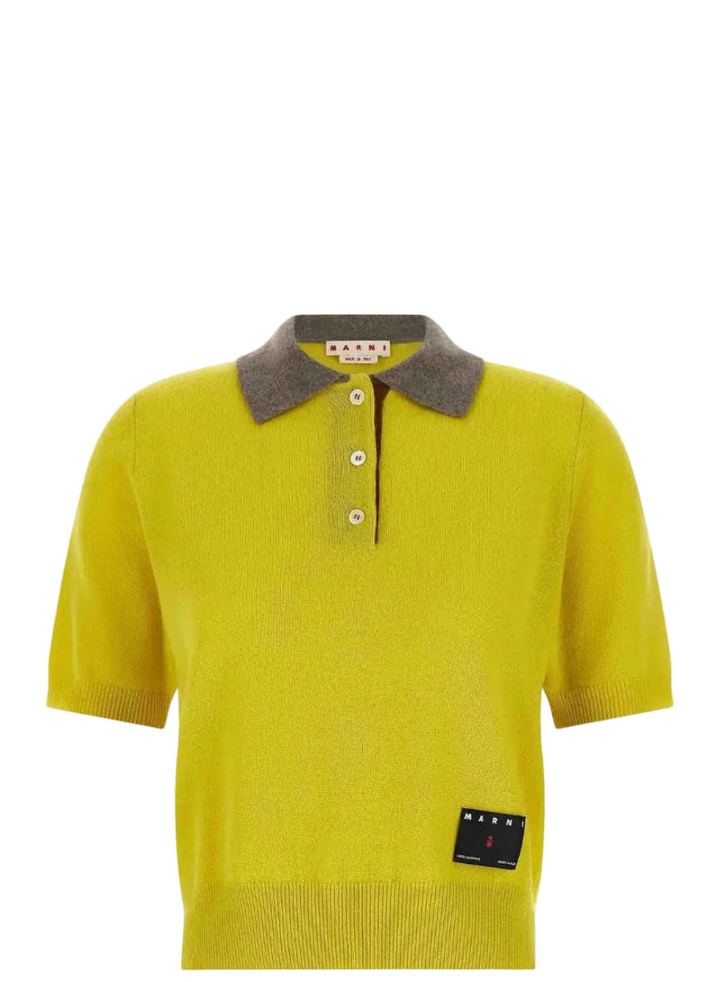 Cashmere Polo Shirt|MARNI| KNITWEAR