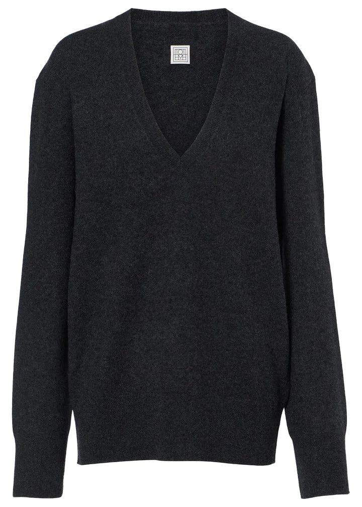 Cashmere V-neck knit