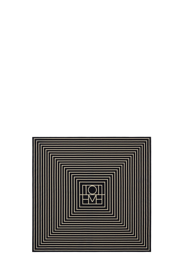 Signature monogram silk scarf
