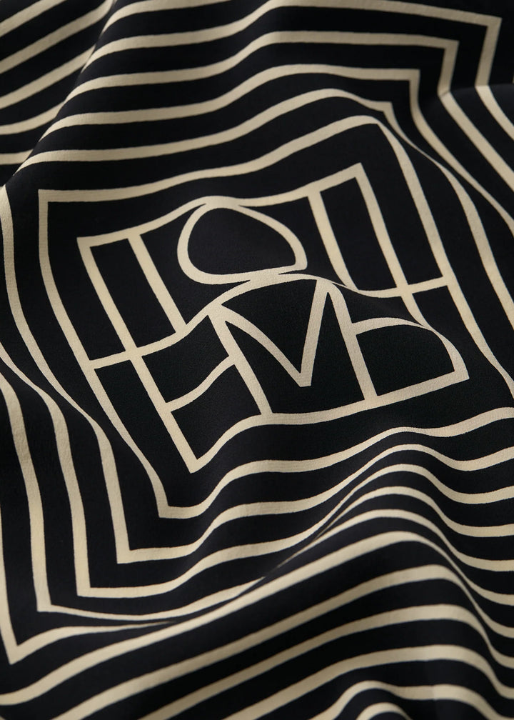 Signature monogram silk scarf