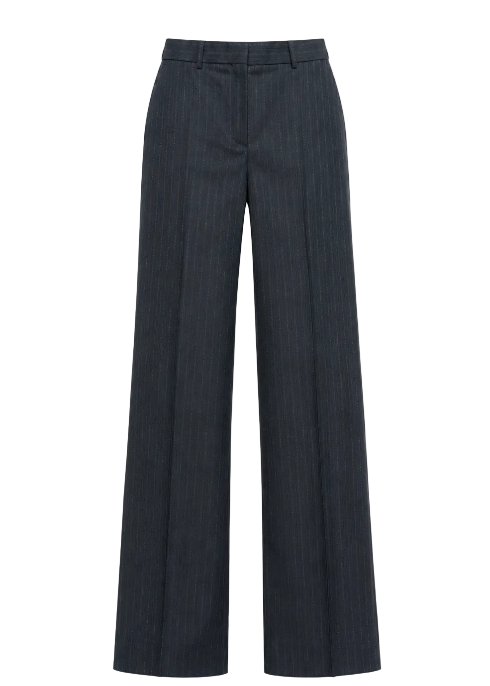 Pinstripe Wool Suit Trousers