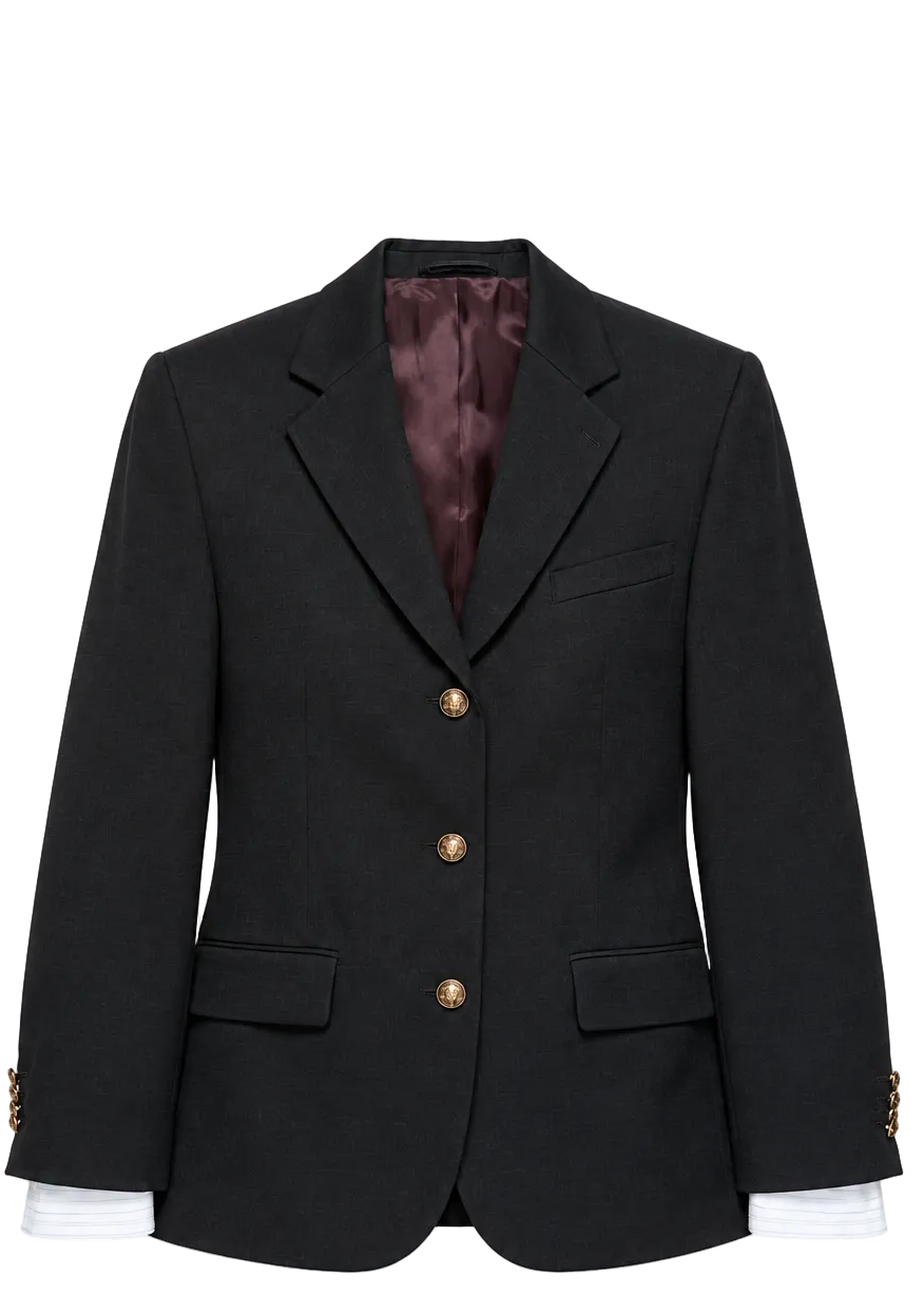 Layered Wool Suit Jacket