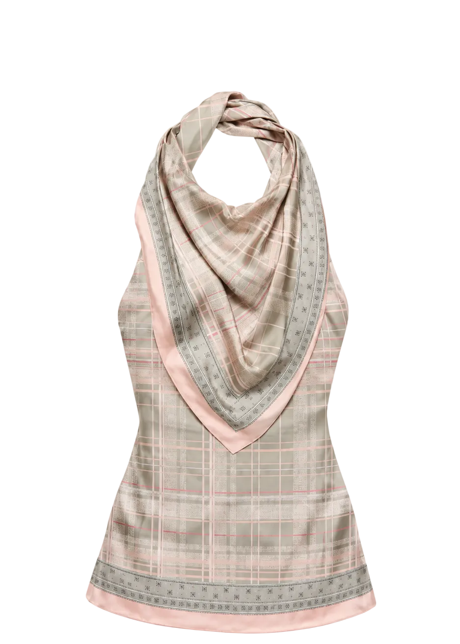 Silk Blouse With Scarf