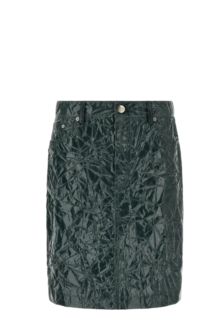 Deep green crinkle taffetaskirt|MARNI|SKIRTS