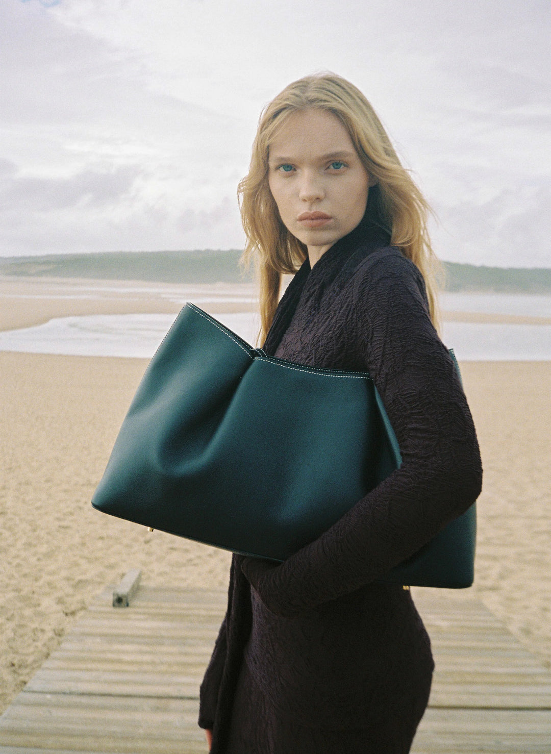 Dimple Tote Pebbled Leather